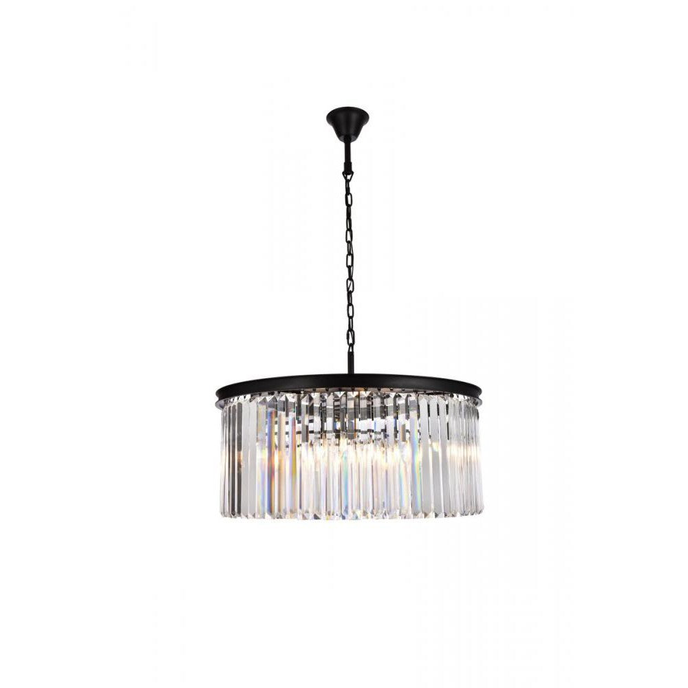 Elegant Lighting SYDNEY 1238D31MB/RC Chandelier Transitional - Matte Black