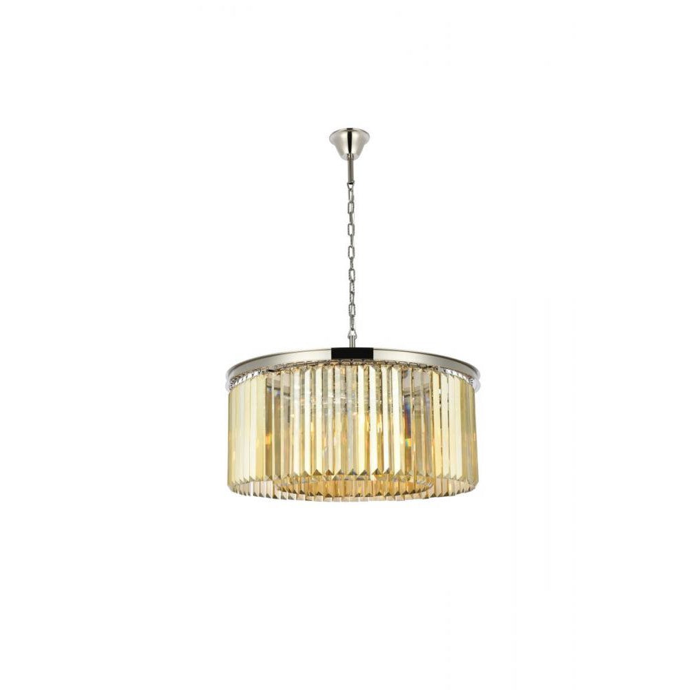 Elegant Lighting SYDNEY 1238D31PN-GT/RC Chandelier Transitional - Polished Nickel