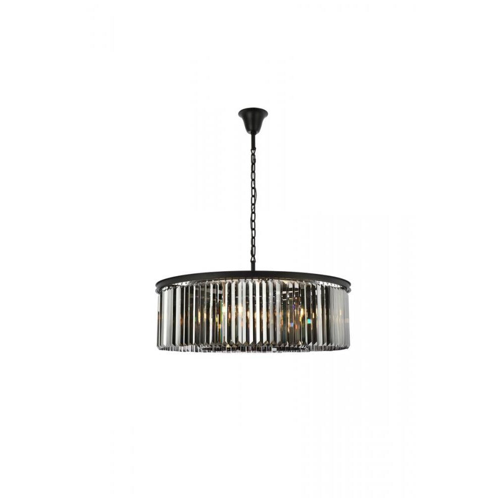 Elegant Lighting SYDNEY 1238G43MB-SS/RC Chandelier Transitional - Matte Black