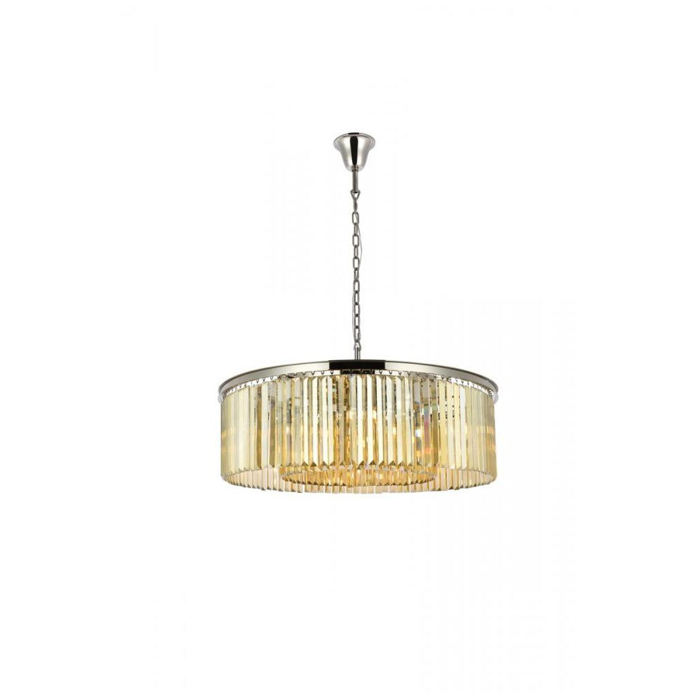 Elegant Lighting SYDNEY 1238G43PN-GT/RC Chandelier Transitional - Polished Nickel