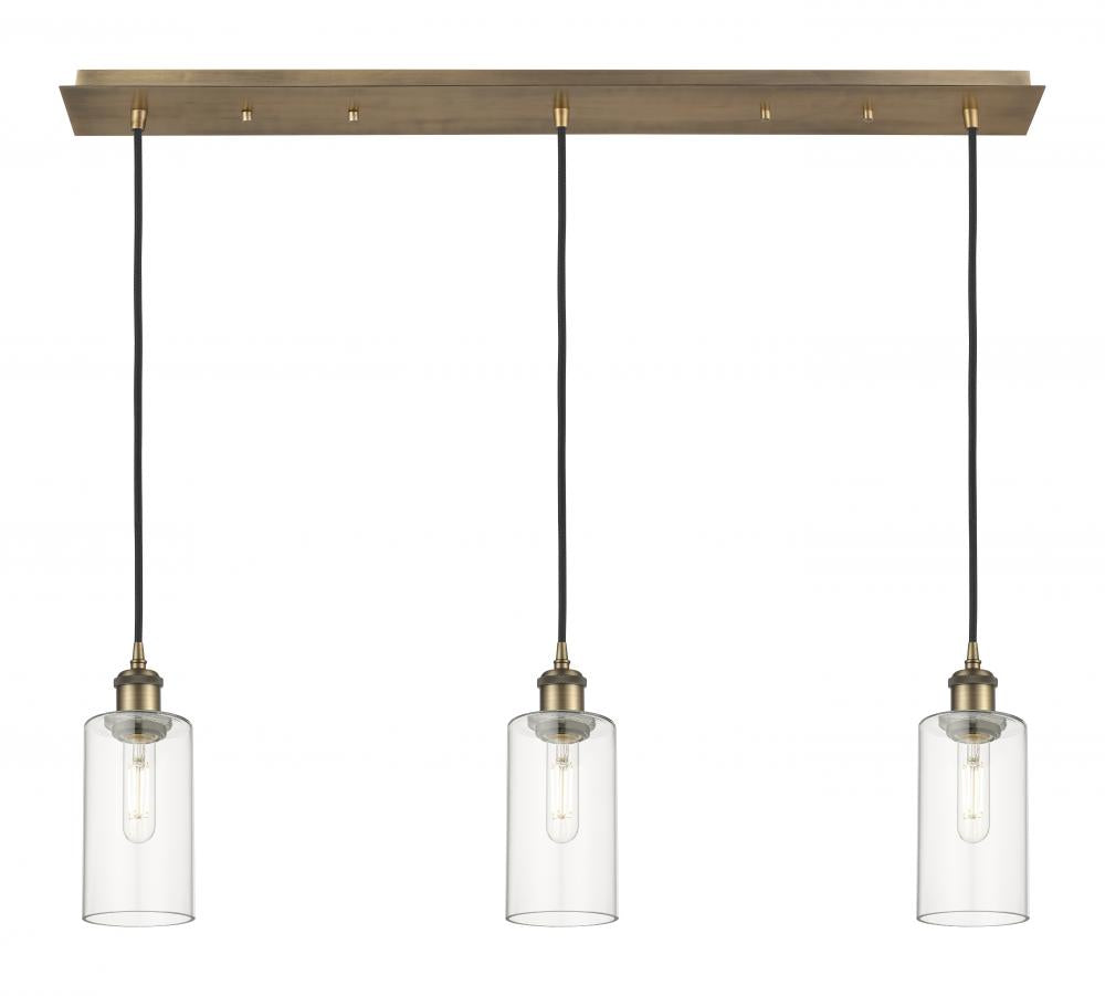 Innovations Lighting 123B-3P-BB-G434-7CL Pendant Art Deco - Damp Rated