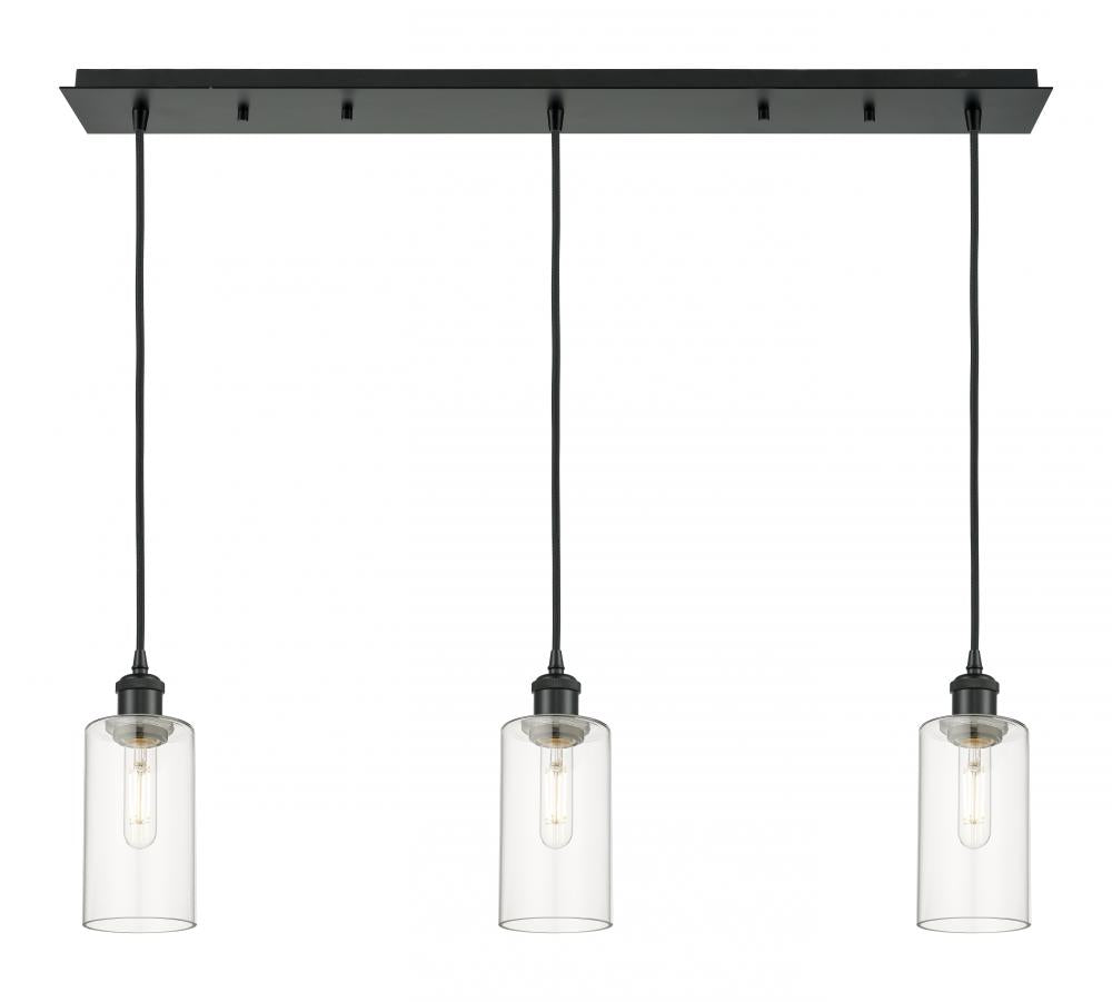 Innovations Lighting 123B-3P-BK-G434-7CL Pendant Art Deco - Damp Rated