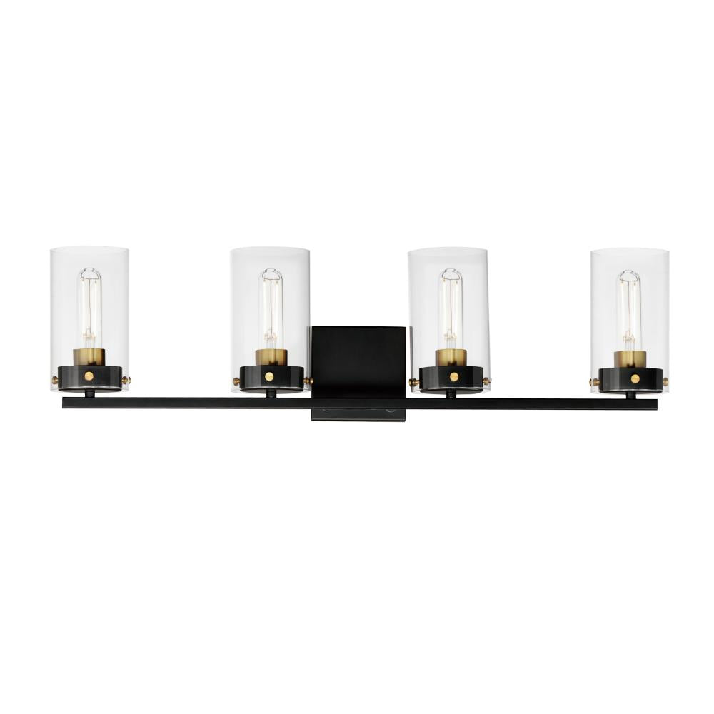 Pinn 3 Inch Bathroom Vanity - Black / Satin Brass