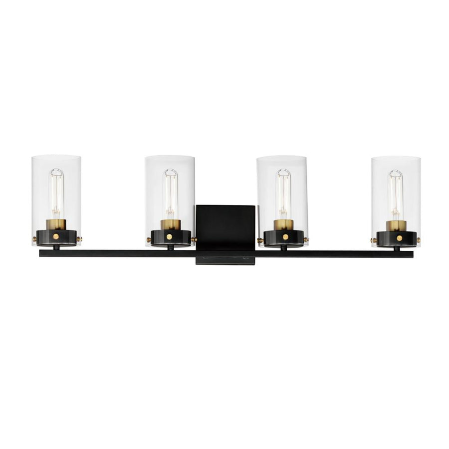 Maxim Lighting 12404CLBKSBR Pinn 3 Inch Bathroom Vanity - Black / Satin Brass