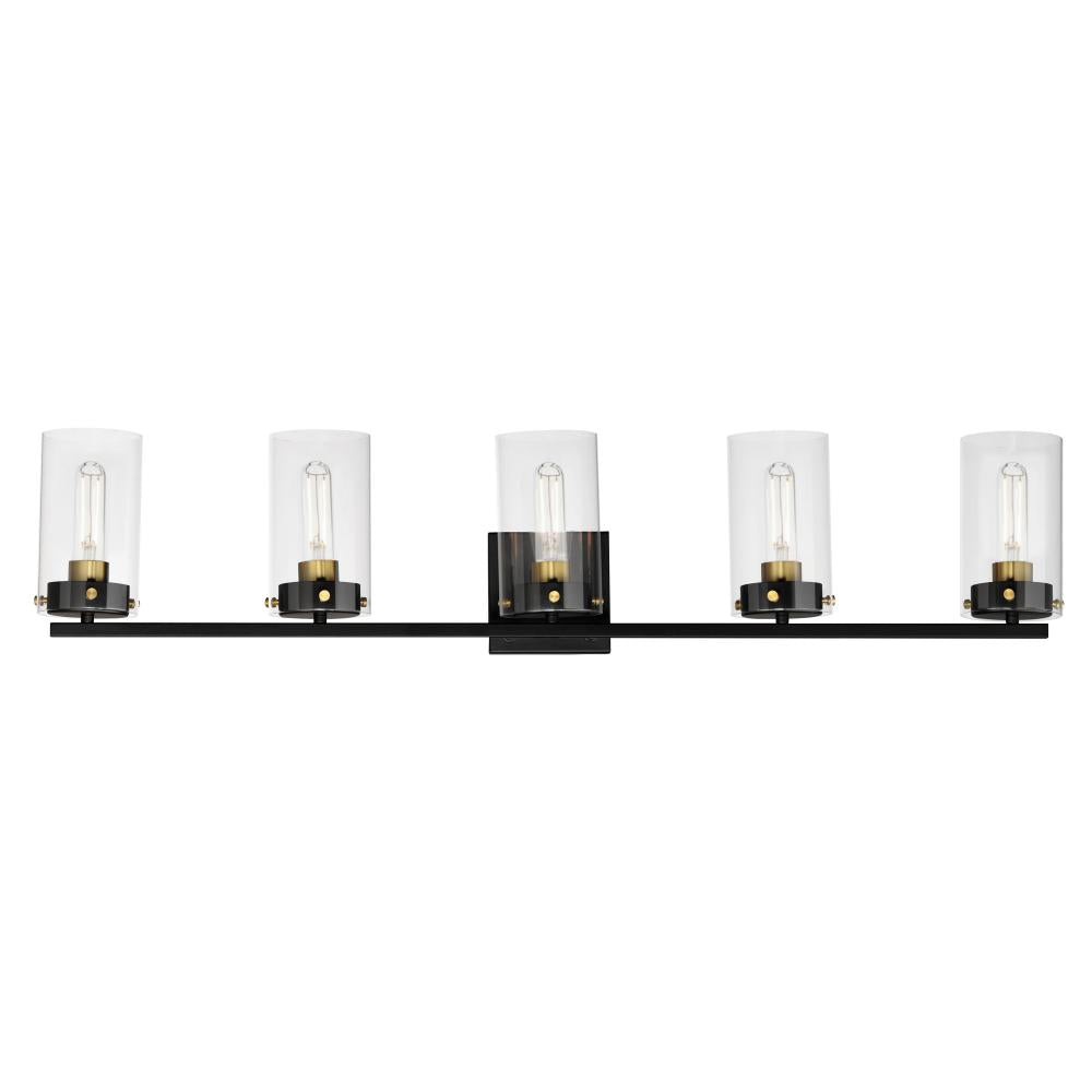 Pinn 39 Inch Bathroom Vanity - Black / Satin Brass