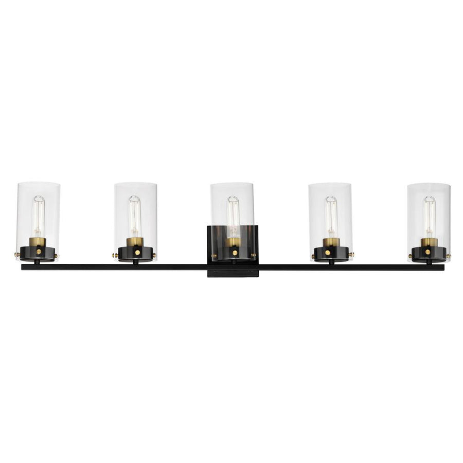 Maxim Lighting 12405CLBKSBR Pinn 39 Inch Bathroom Vanity - Black / Satin Brass