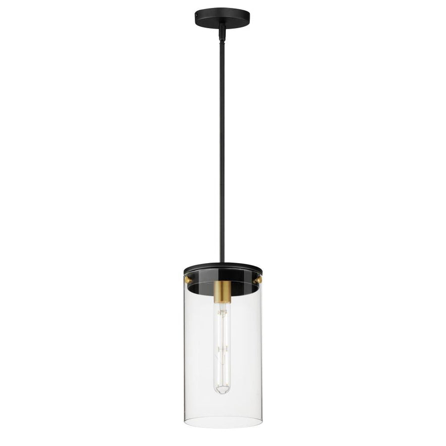 Maxim Lighting 12408CLBKSBR Pinn 8 Inch Semi Flush Mount Light – Black / Satin Brass