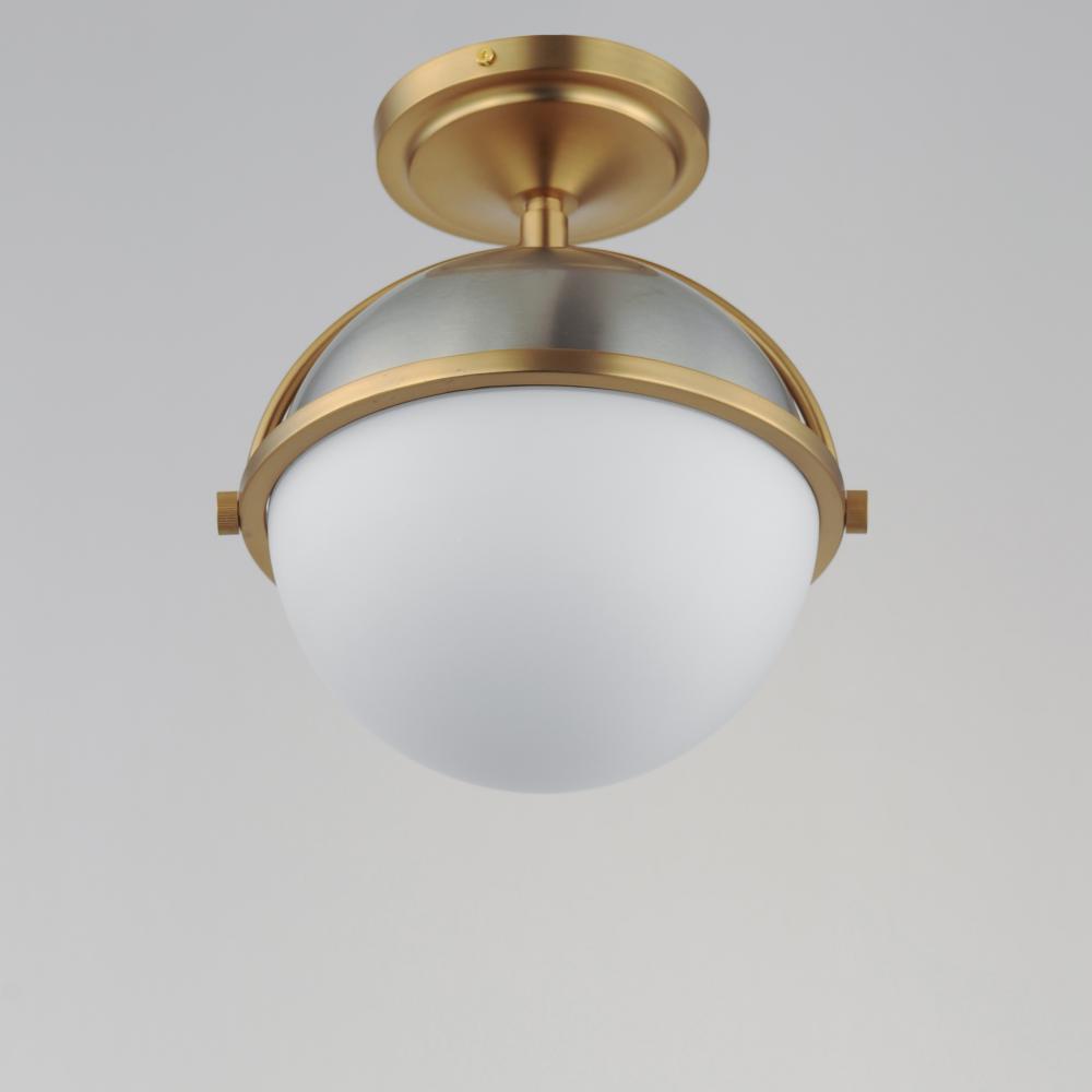 Maxim Lighting DUKE 12410SWSNSBR Flush Mount - Satin Nickel Satin Brass