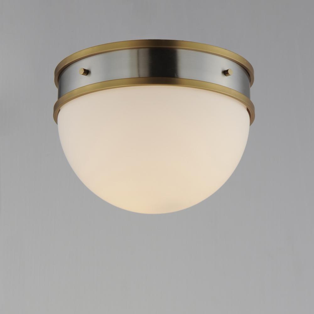 Maxim Lighting DUKE 12419SWSNSBR Flush Mount - Satin Nickel Satin Brass