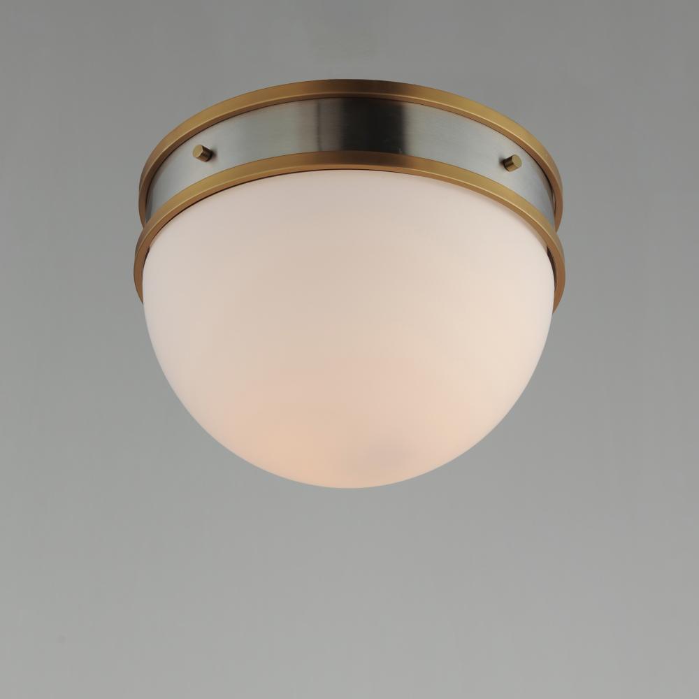 Maxim Lighting DUKE 12419SWSNSBR Flush Mount - Satin Nickel Satin Brass