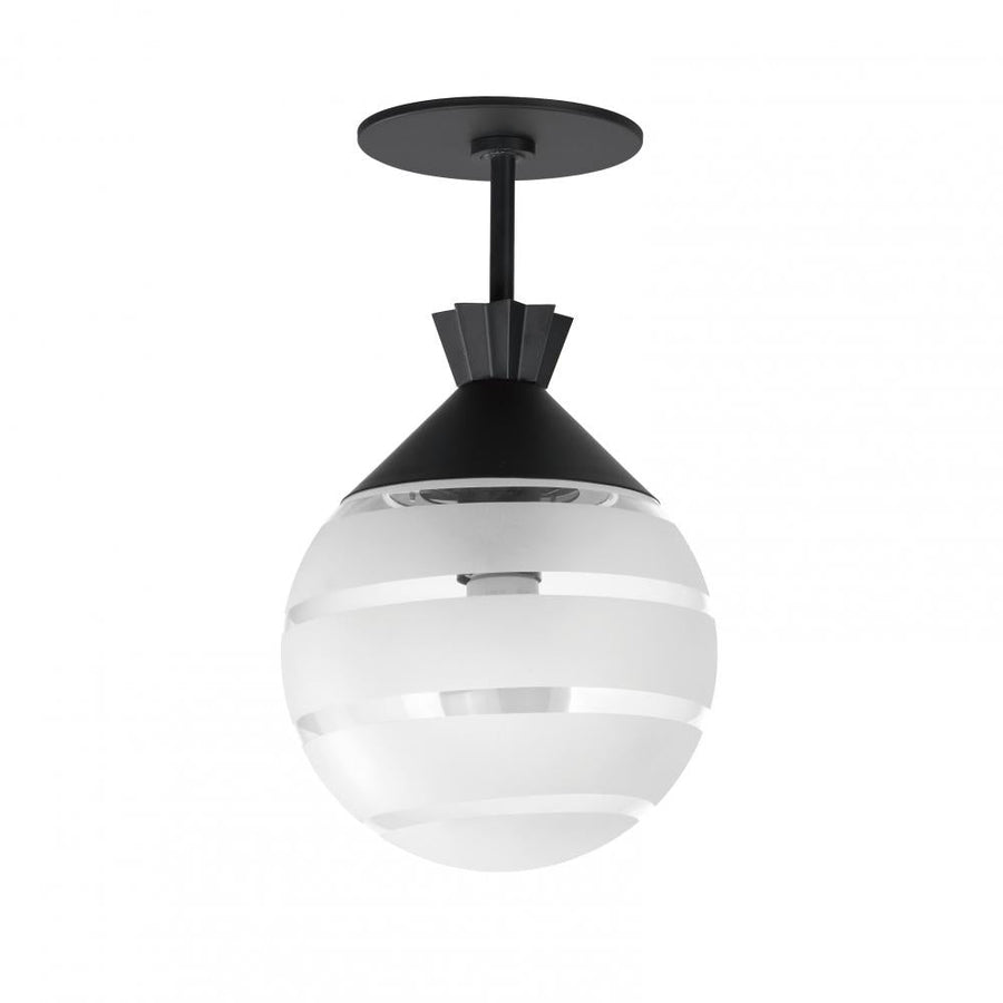 Maxim Lighting 12441CLFTBK Copacabana 7.75 Inch Semi Flush Mount Light – Black