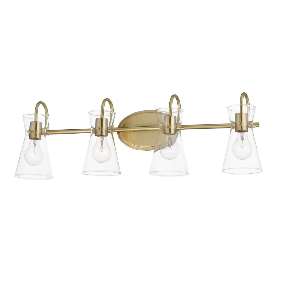 Ava 30.7 Inch Bathroom Vanity - Natural Aged Brass