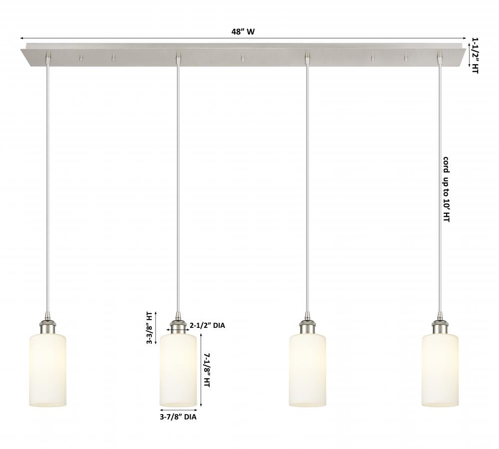 Innovations Lighting 124B-4P-PN-G434-7WH Pendant Art Deco - Damp Rated