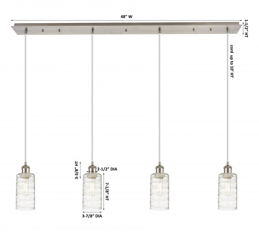 Innovations Lighting 124B-4P-SN-G434-7DE Pendant Art Deco - Damp Rated