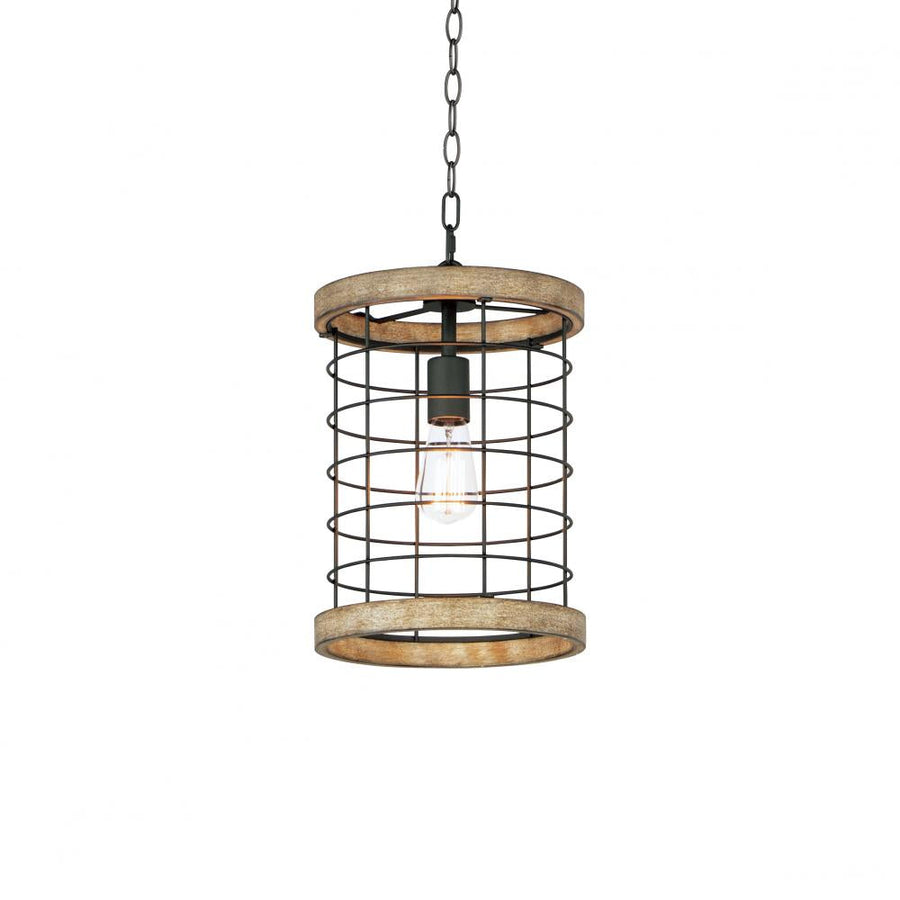 Maxim Lighting 12519DWBK Homestead 10 Inch Semi Flush Mount Light – Driftwood / Black