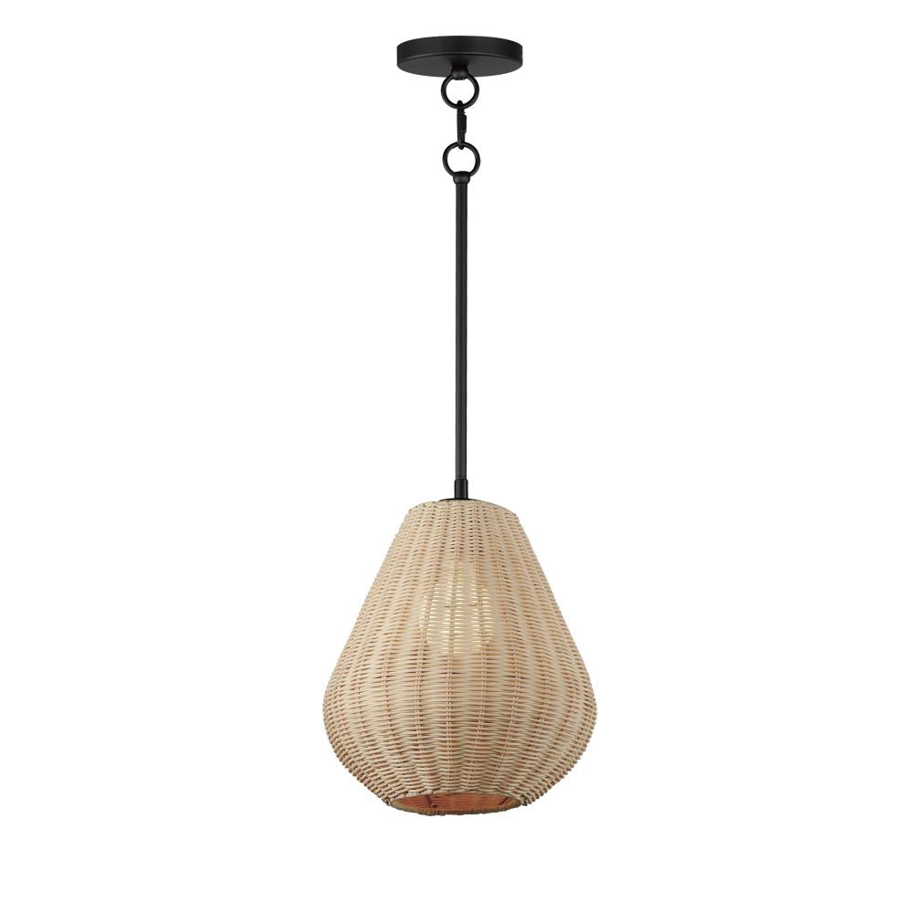 Maldives 10.5 Inch Semi Flush Mount Light – Black