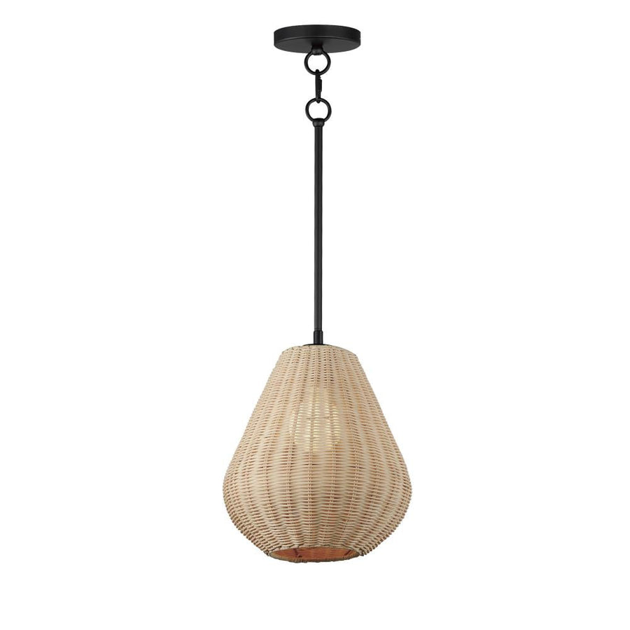 Maxim Lighting 12602NABK Maldives 10.5 Inch Semi Flush Mount Light – Black