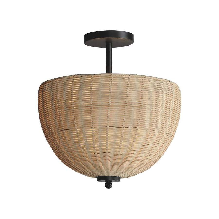 Maxim Lighting 12604NABK Maldives 14.75 Inch Semi Flush Mount Light – Black