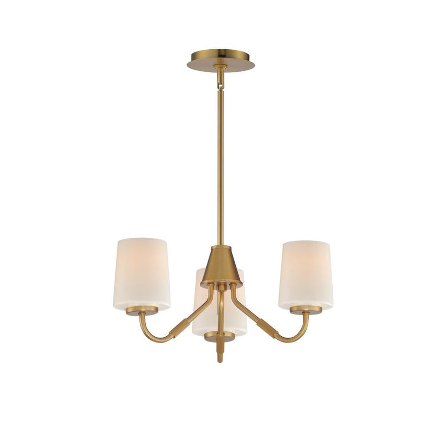 Durham 18.5 Inch Mini Chandelier – Natural Aged Brass