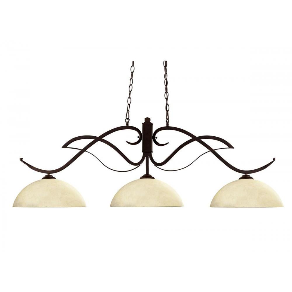 3 Light Billiard Table Light -Golden Mottle