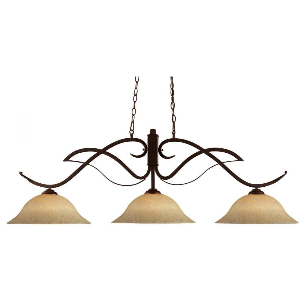3 Light Billiard Table Light -Golden Mottle