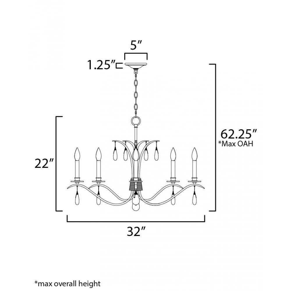 Maxim Lighting EDEN 12745CHGL Chandelier - Black