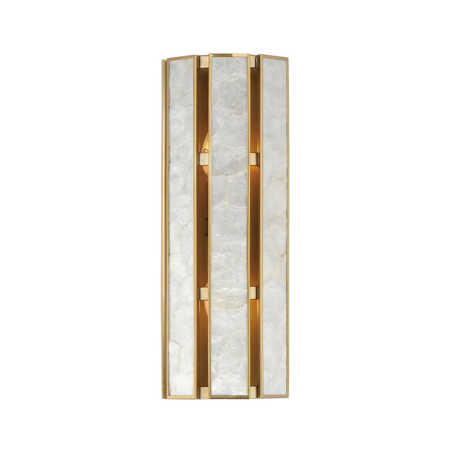Maxim Lighting 12801CZNAB Miramar 8 Wall Sconce - Capiz / Natural Aged Brass