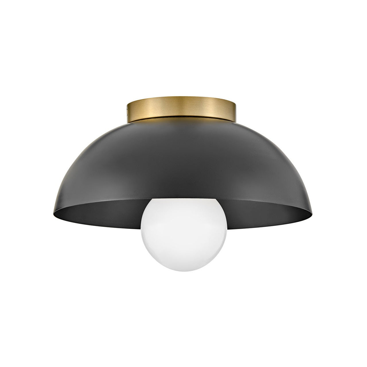 Lark Stu 83301BK Mid-Century Modern Small Flush Mount Ceiling Light - Black