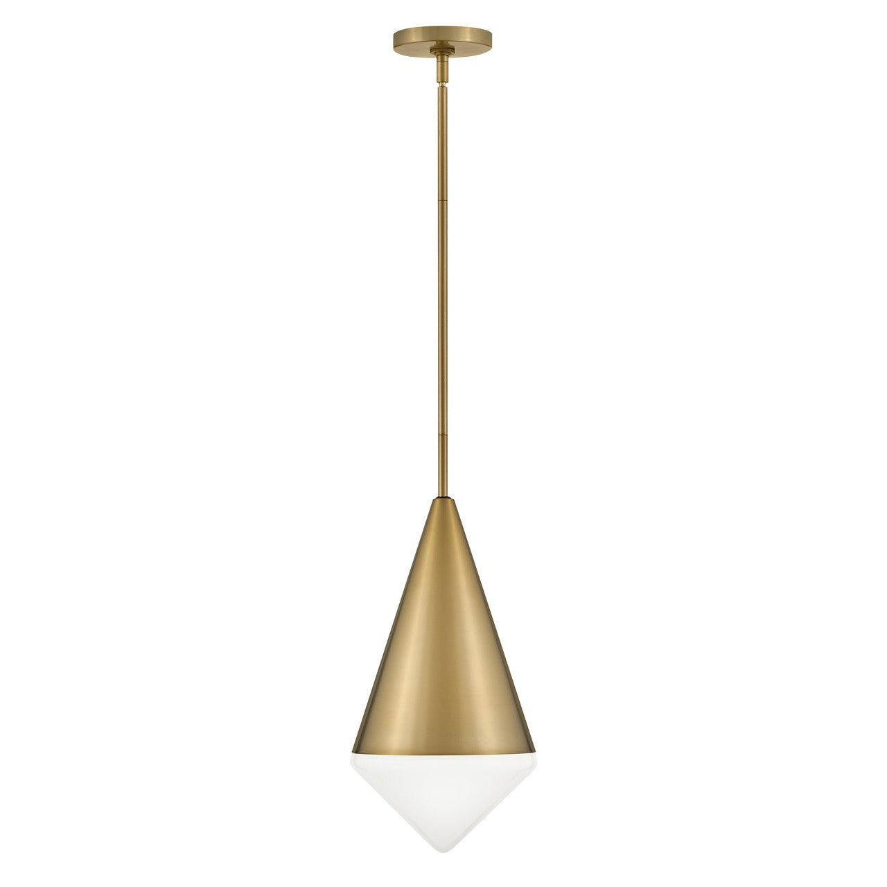 Lark Betty 84127LCB Pendant Light Fixture - Lacquered Brass, Opal Glass (OPEN BOX)