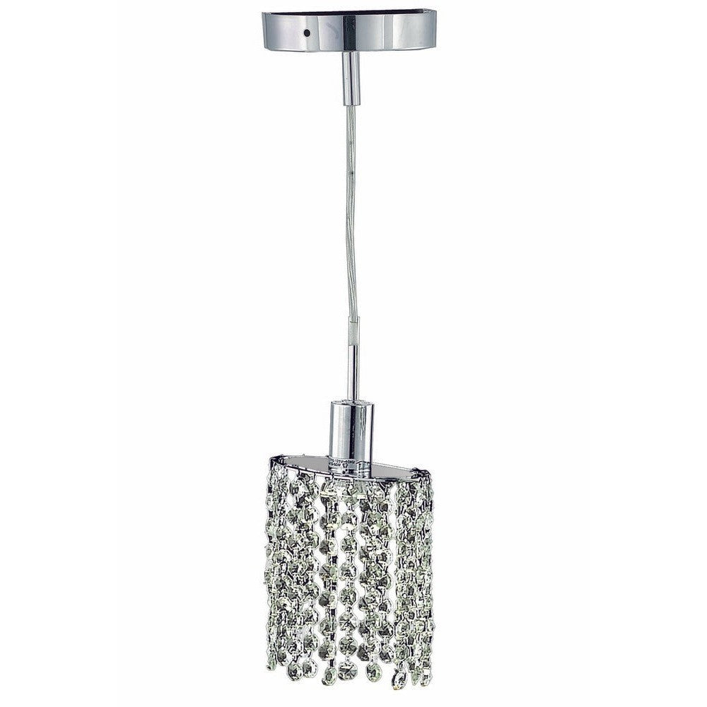 Elegant Lighting MINI 1281D-R-E-CL/SA Mini Pendant Contemporary - Chrome