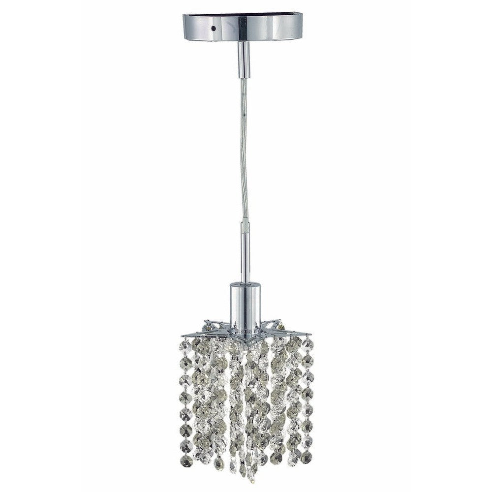 Elegant Lighting MINI 1281D-R-P-CL/SS Mini Pendant Contemporary - Chrome