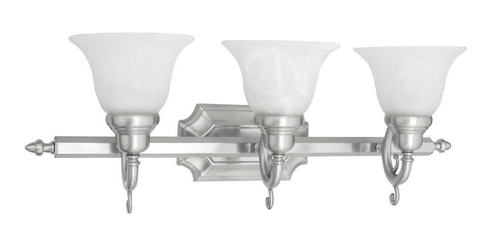 Livex Lighting FRENCH REGENCY 1283-91 Bathroom Fixture Contemporary - Brushed Nickel