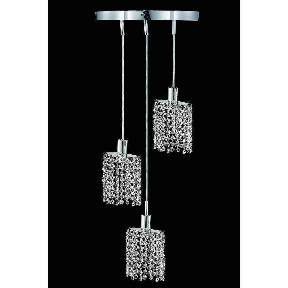 Elegant Lighting MINI 1283D-R-E-CL/EC Mini Pendant Contemporary - Chrome