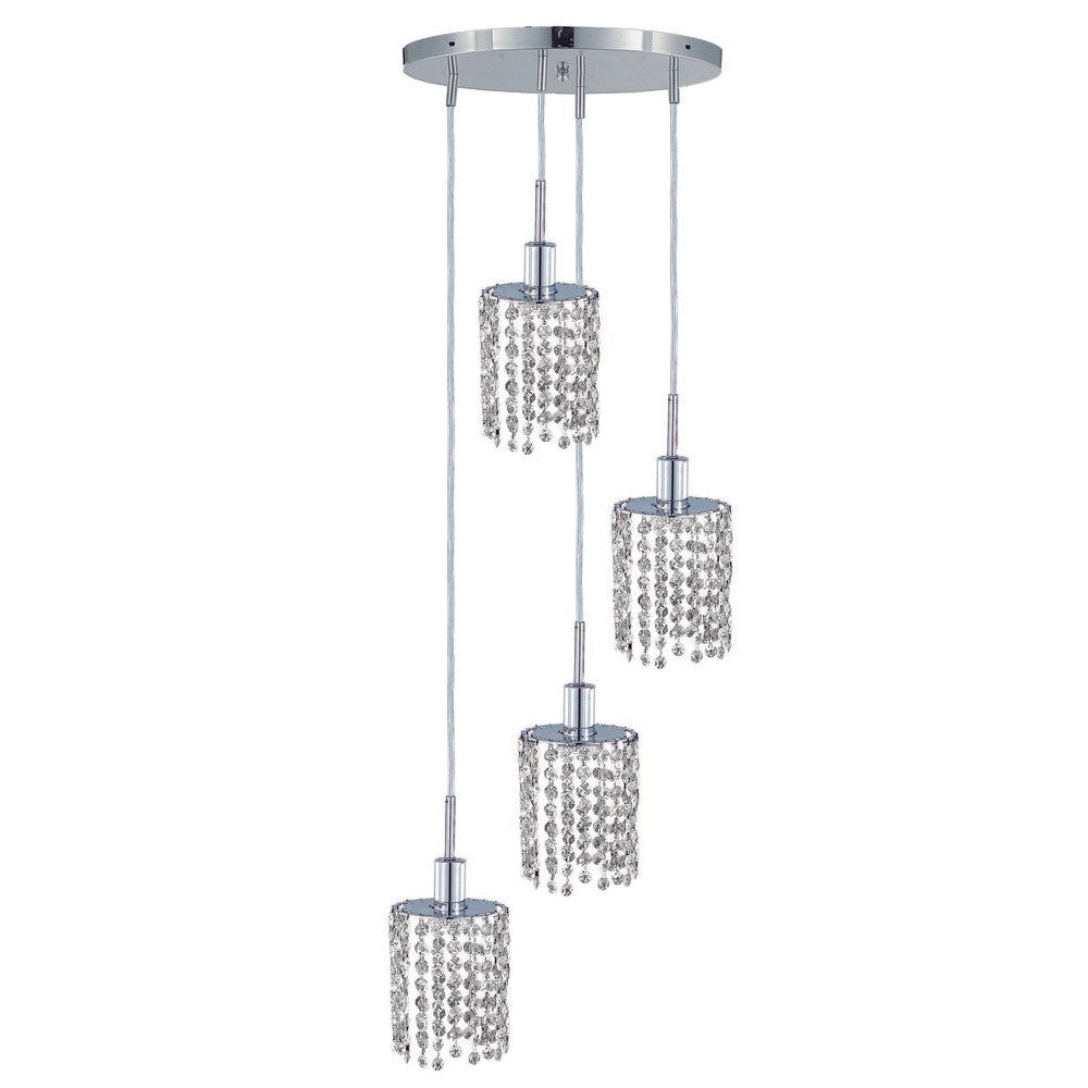 Elegant Lighting MINI 1284D-R-R-CL/SA Mini Pendant Contemporary - Chrome