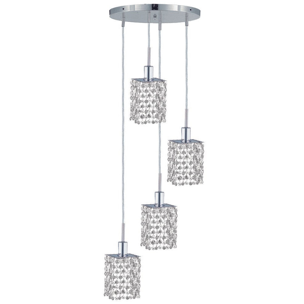 Elegant Lighting MINI 1284D-R-S-CL/SS Mini Pendant Contemporary - Chrome