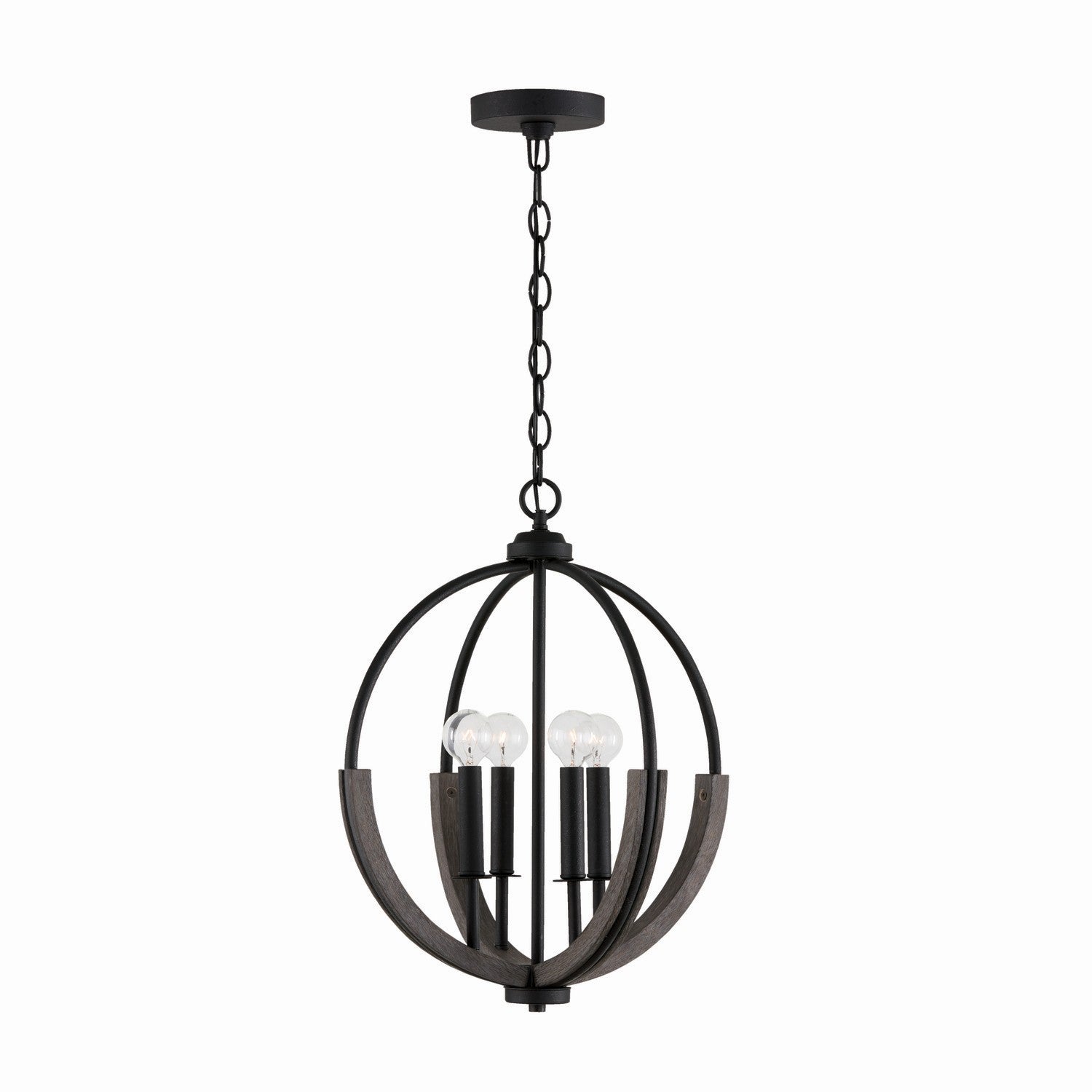 Capital Clive 347642CK Chandelier Light - Carbon Grey and Black Iron (OPEN BOX)