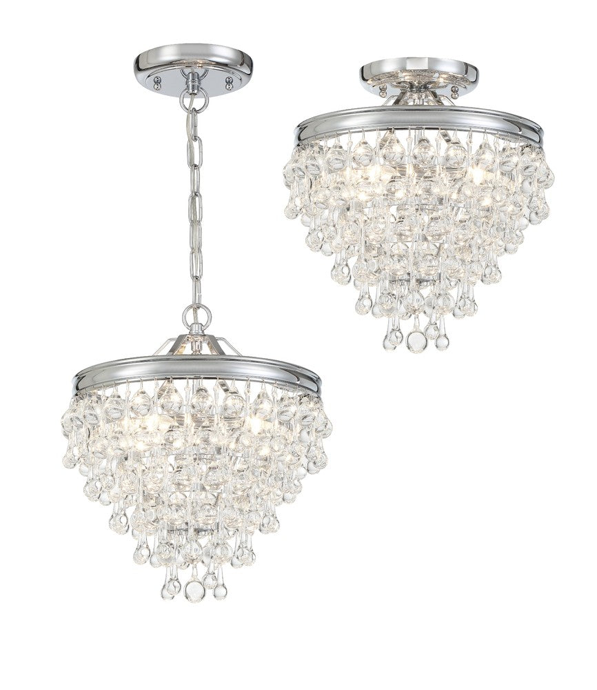 Crystorama CALYPSO 130-CH Mini Chandelier Modern - Polished Chrome