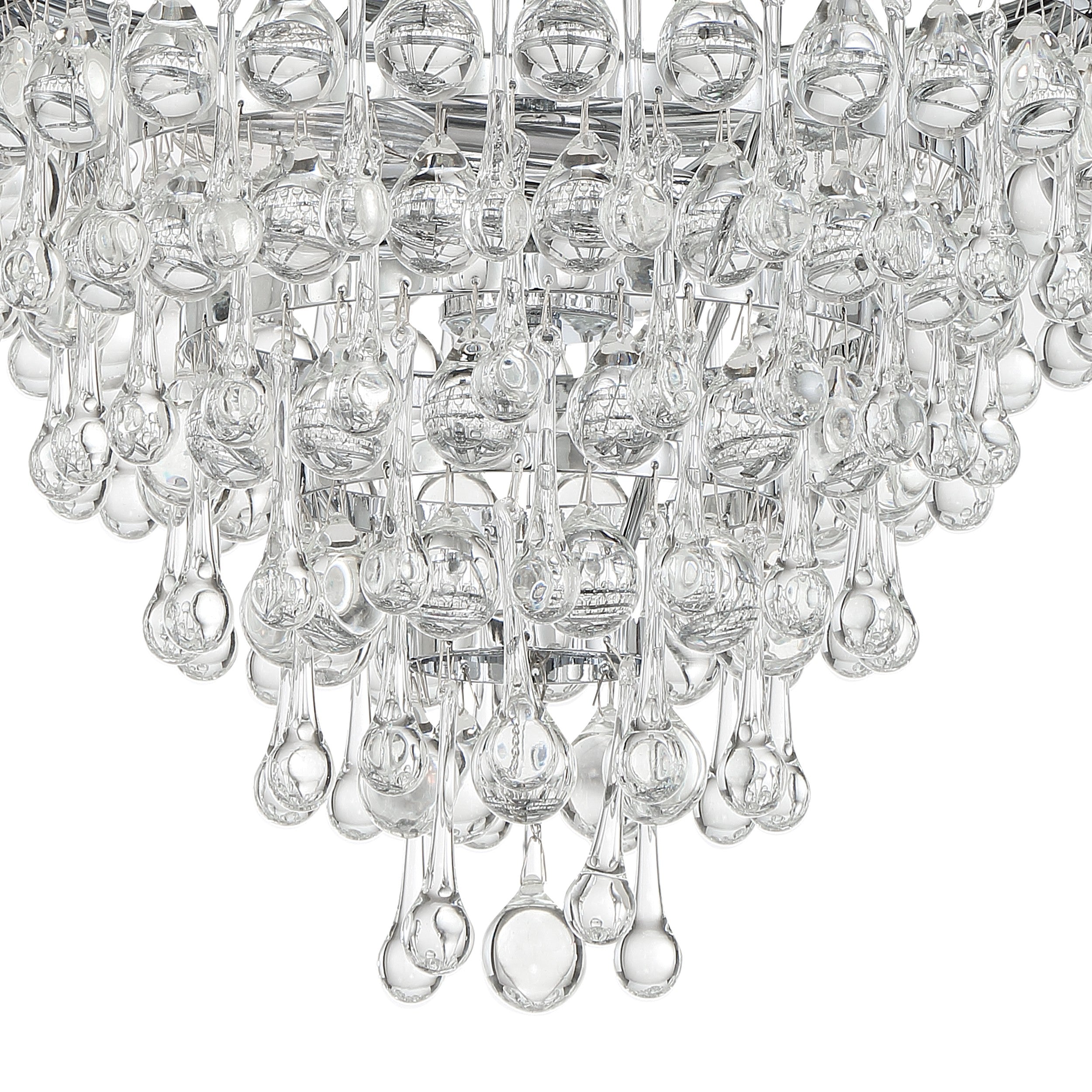 Crystorama Calypso 130-CH – 13 Inch – 3 Light – Pendant Light – Polished Chrome – Damp Rated