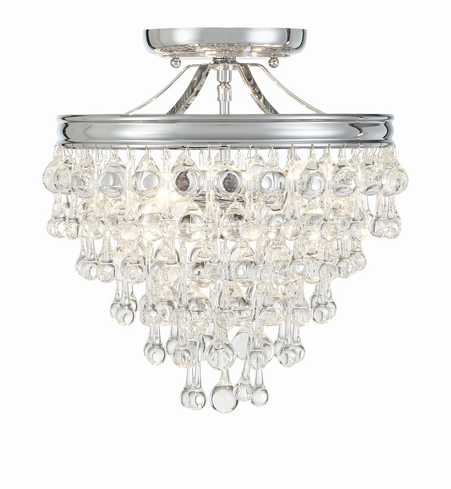 Crystorama CALYPSO 130-CH_CEILING Semi Flush Mt Modern - Polished Chrome