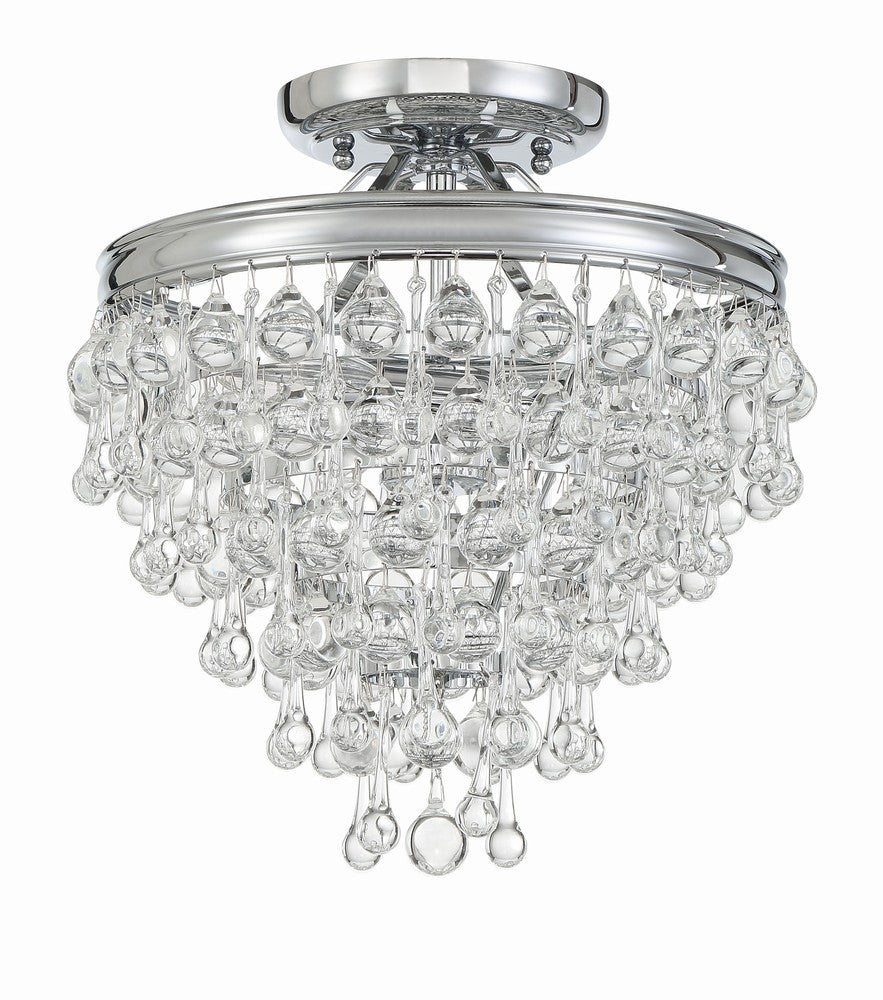 Crystorama CALYPSO 130-CH_CEILING Semi Flush Mt Modern - Polished Chrome