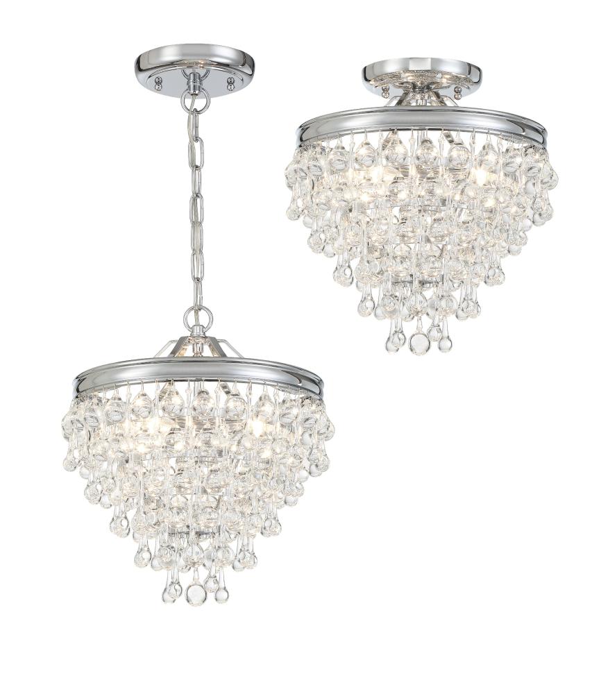 Crystorama CALYPSO 130-CH_CEILING Semi Flush Mt Modern - Polished Chrome