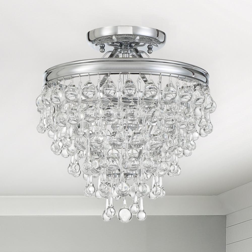 Crystorama CALYPSO 130-CH_CEILING Semi Flush Mt Modern - Polished Chrome