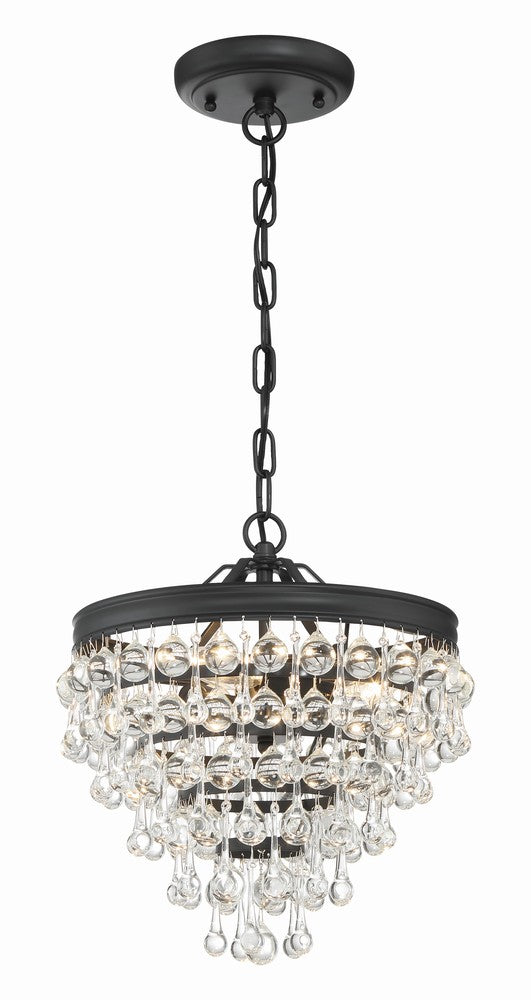 Crystorama CALYPSO 130-MK Mini Chandelier Modern - Matte Black