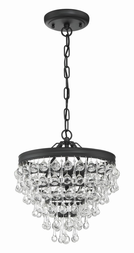 Crystorama CALYPSO 130-MK Mini Chandelier Modern - Matte Black