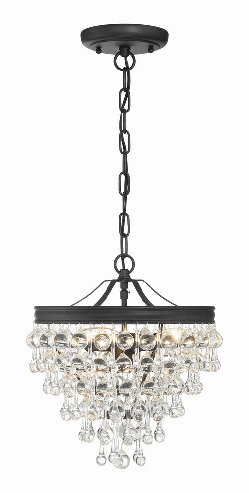 Crystorama CALYPSO 130-MK Mini Chandelier Modern - Matte Black