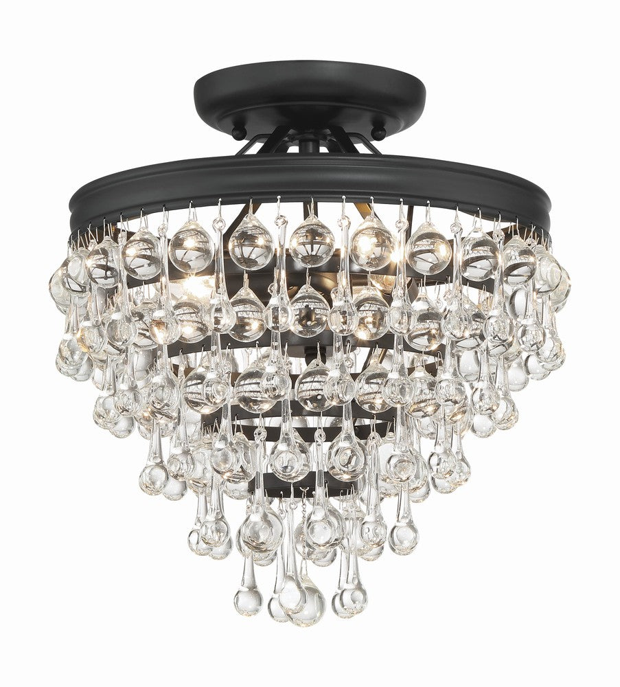 Crystorama CALYPSO 130-MK_CEILING Flush Mount Modern - Matte Black