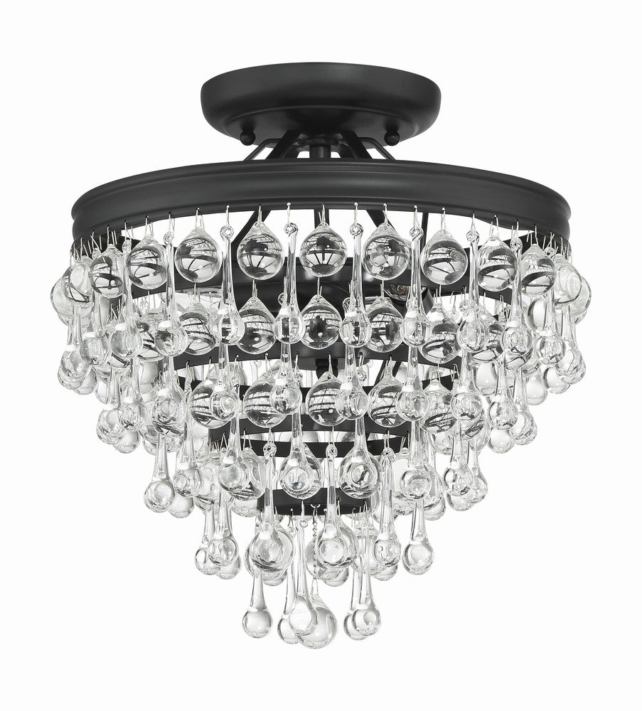 Crystorama CALYPSO 130-MK_CEILING Flush Mount Modern - Matte Black