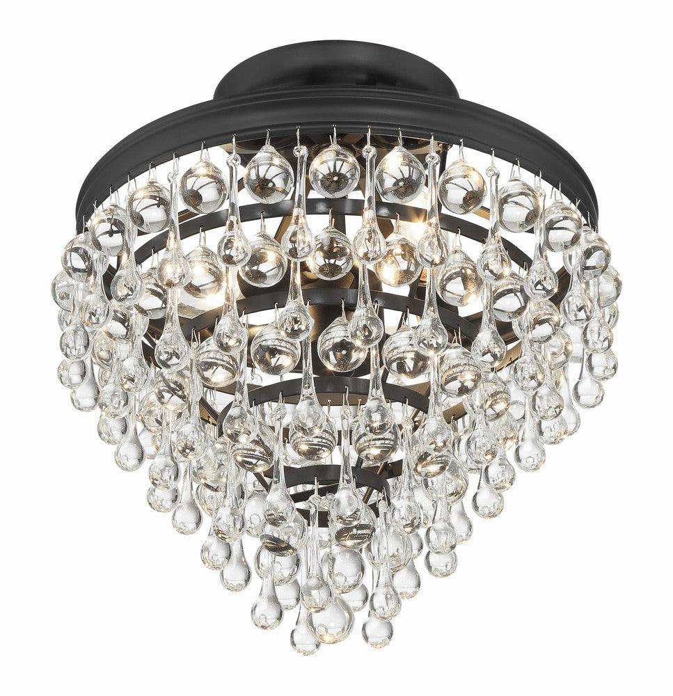 Crystorama CALYPSO 130-MK_CEILING Flush Mount Modern - Matte Black