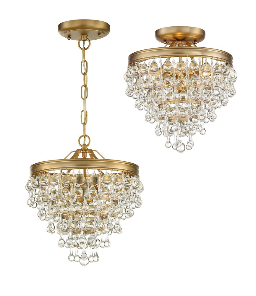 Crystorama CALYPSO 130-VG Mini Chandelier Modern - Vibrant Gold