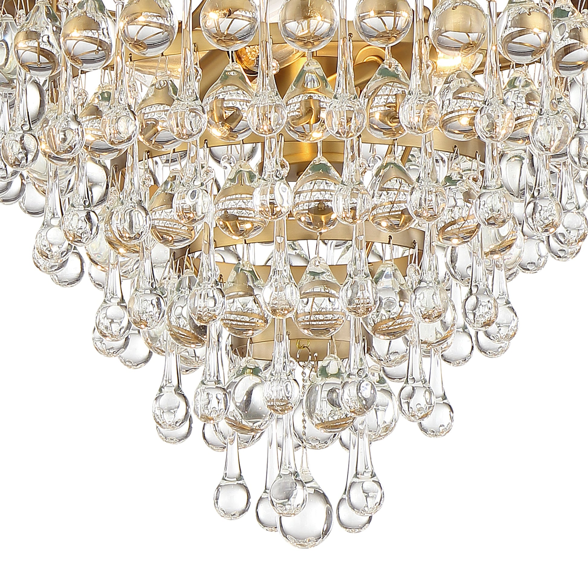 Crystorama Calypso 130-VG – 13 Inch – 3 Light – Pendant Light – Vibrant Gold – Damp Rated